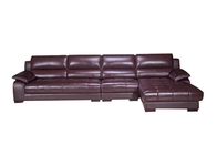 Solid Wood Frame Living Spaces Leather Sofa With Genuine Leather Cover